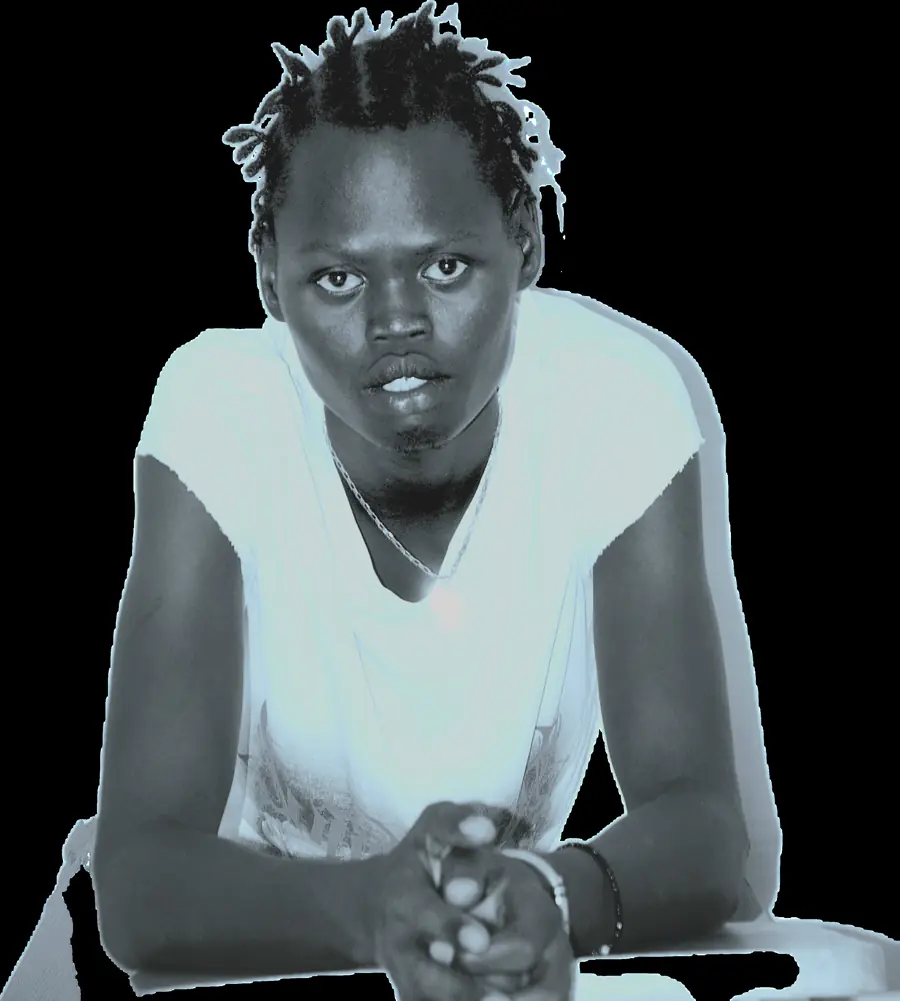 Black and white portrait of Xtion Jerry